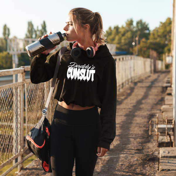 Cum Slut Crop Top Hoodie