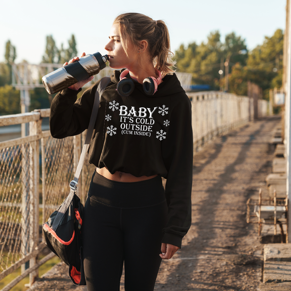 Cum Inside Crop Top Hoodie